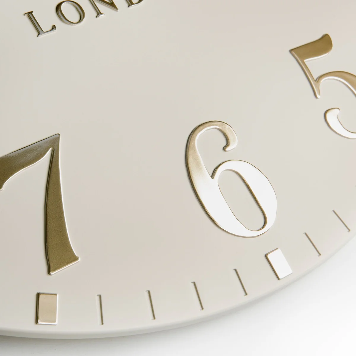 Thomas Kent Arabic 50cm Large Wall Clock - Oatmeal - Image 6