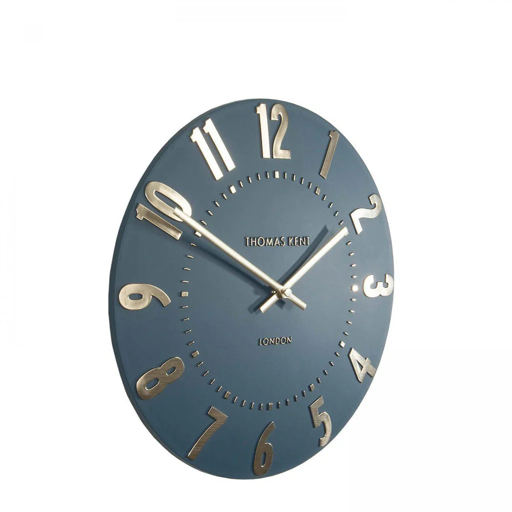 Thomas Kent Mulberry 30cm Small Wall Clock - Midnight Blue - Image 3