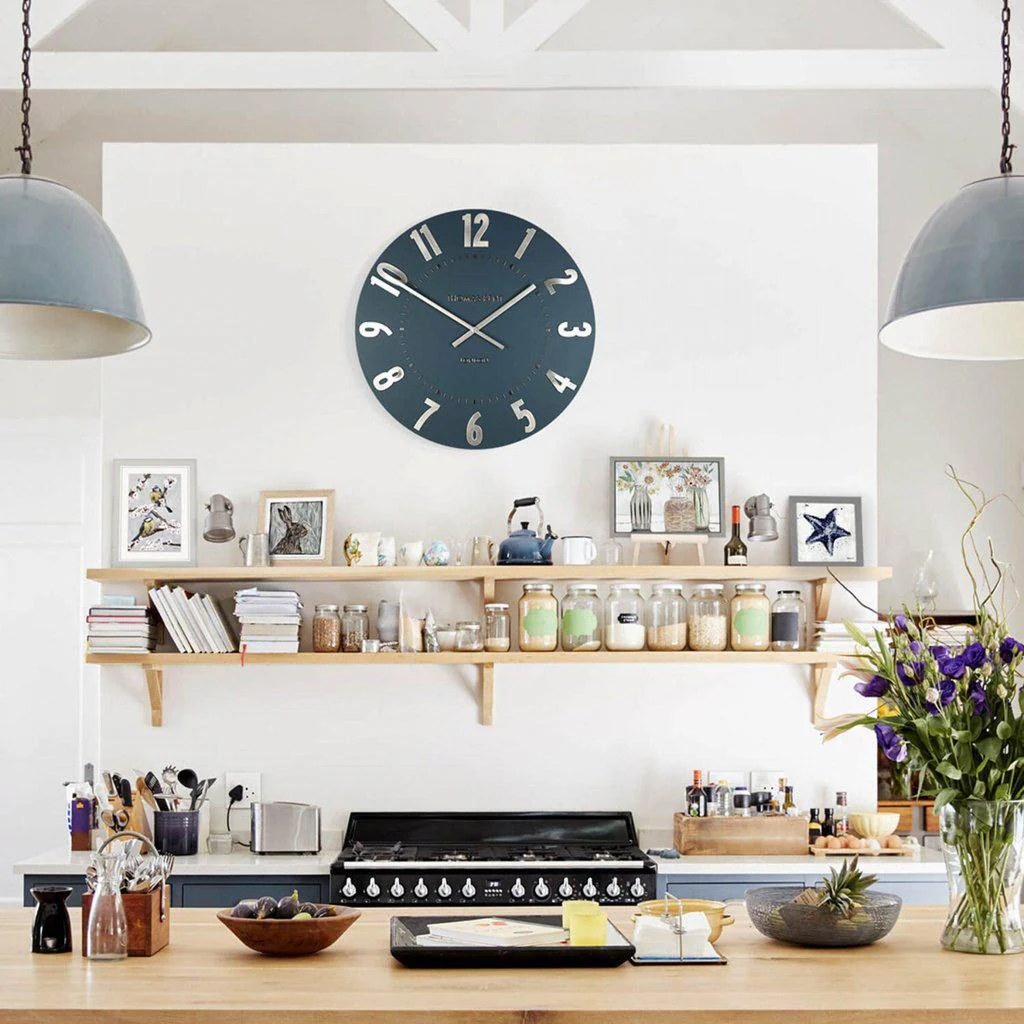 Thomas Kent Mulberry 50cm Large Wall Clock - Midnight Blue - Image 2