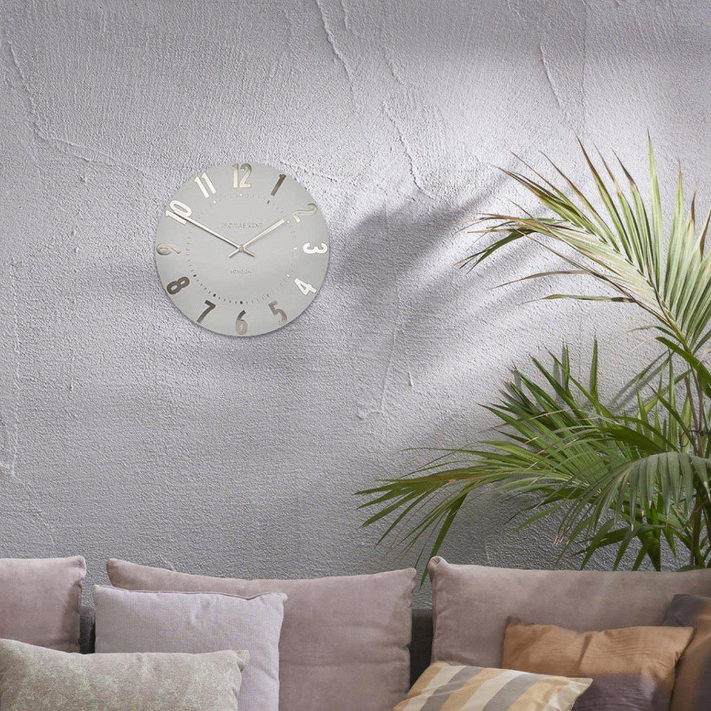 Thomas Kent Mulberry 30cm Small Wall Clock In Silver Cloud - Image 3