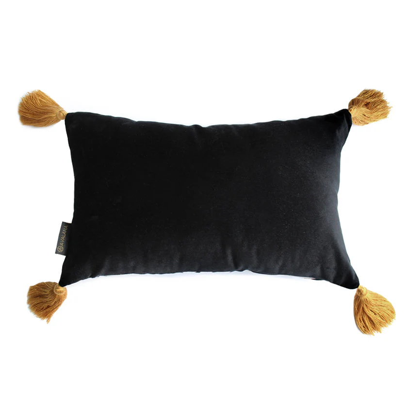 Avalana Tiger Tiger Tassel Velvet Cushion - Image 3