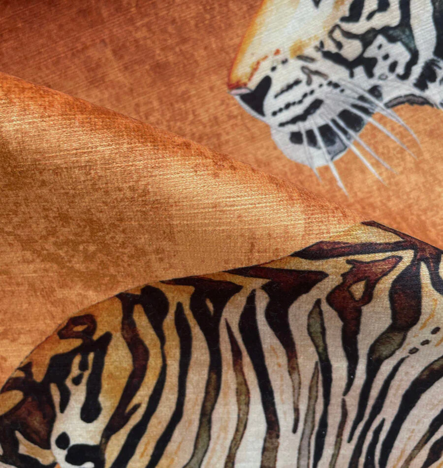 Avalana Tigress Recycled Velvet Fabric