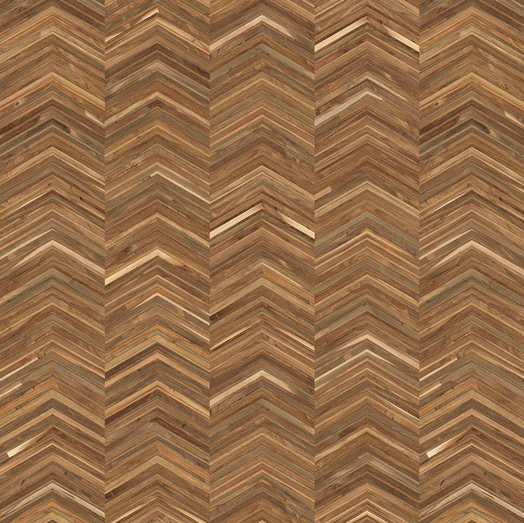 NLXL Timber Strips Wallpaper Teak On Chevron - Image 3