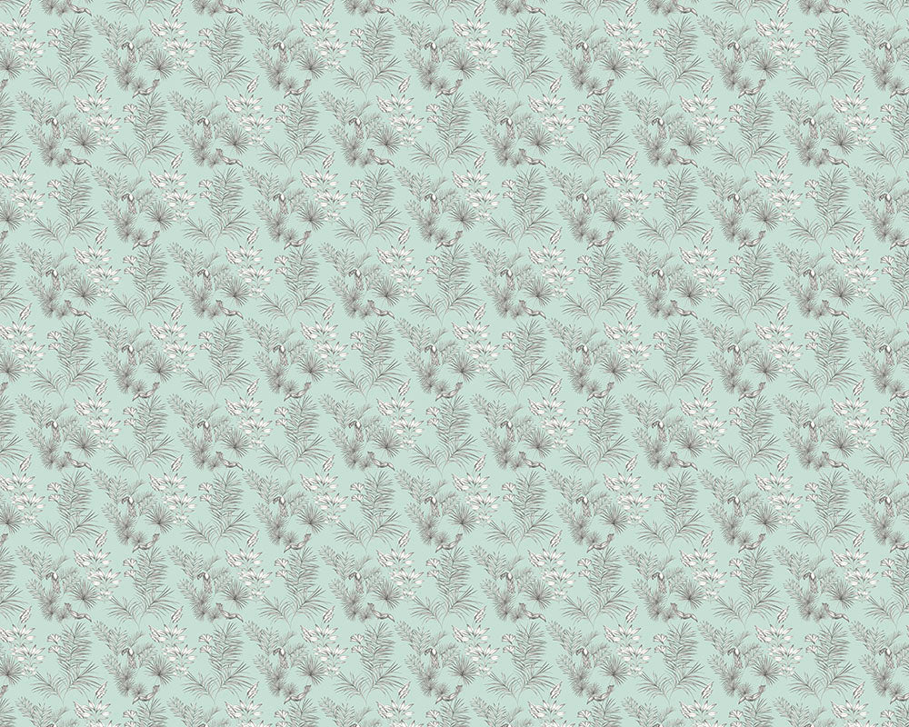 Ohpopsi Toucan Toile Wallpaper - Duck Egg - Image 3