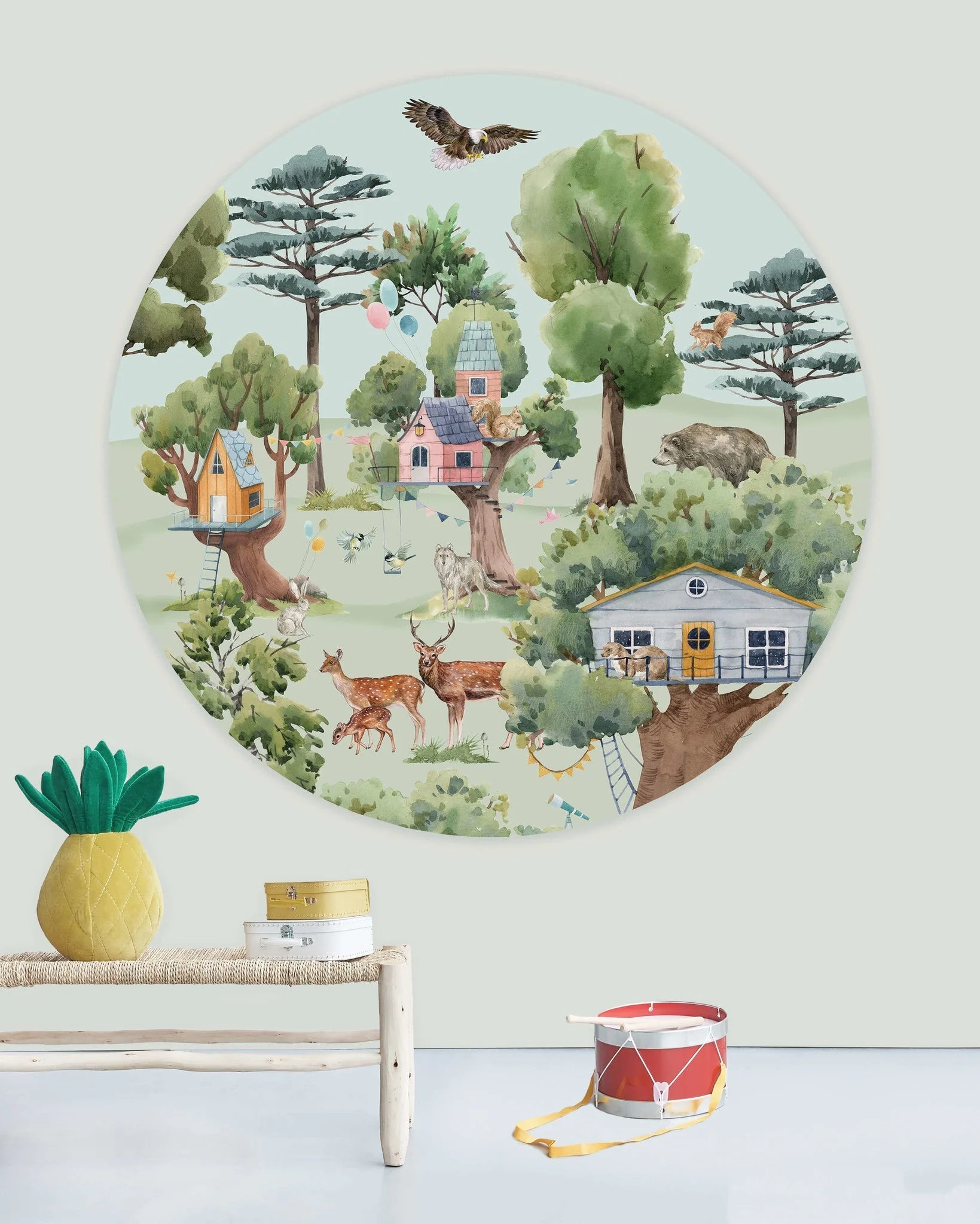 Creative Lab Amsterdam Treehouse in the Forest Wallpaper Circle - Image 2
