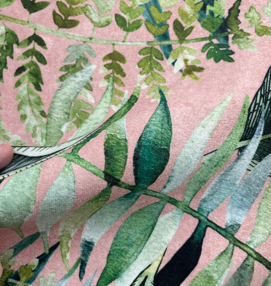 Avalana Tropics Shimmer Velvet Fabric - Image 3