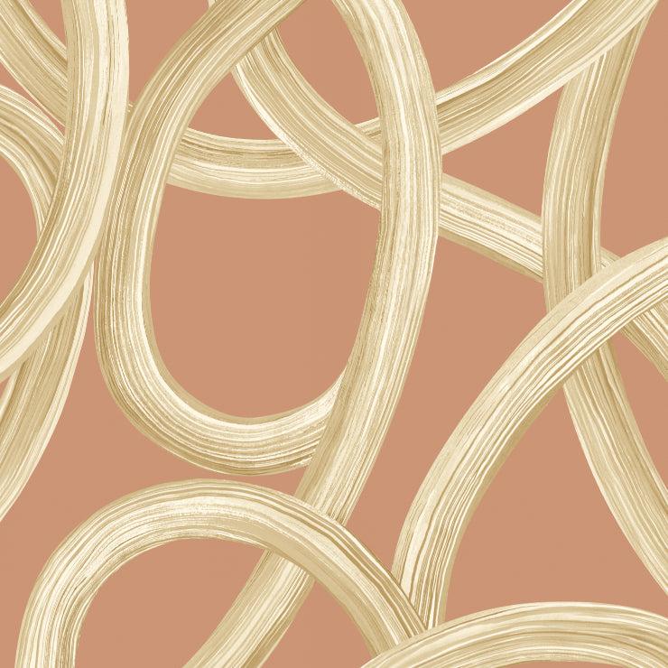 Ohpopsi Twisted Geo Wallpaper - Ginger