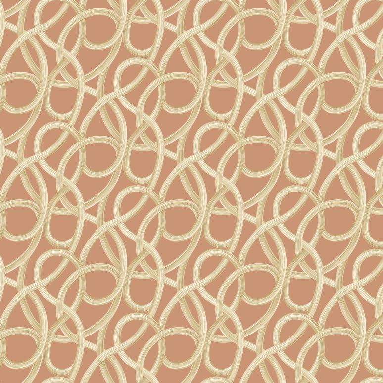 Ohpopsi Twisted Geo Wallpaper - Ginger - Image 2