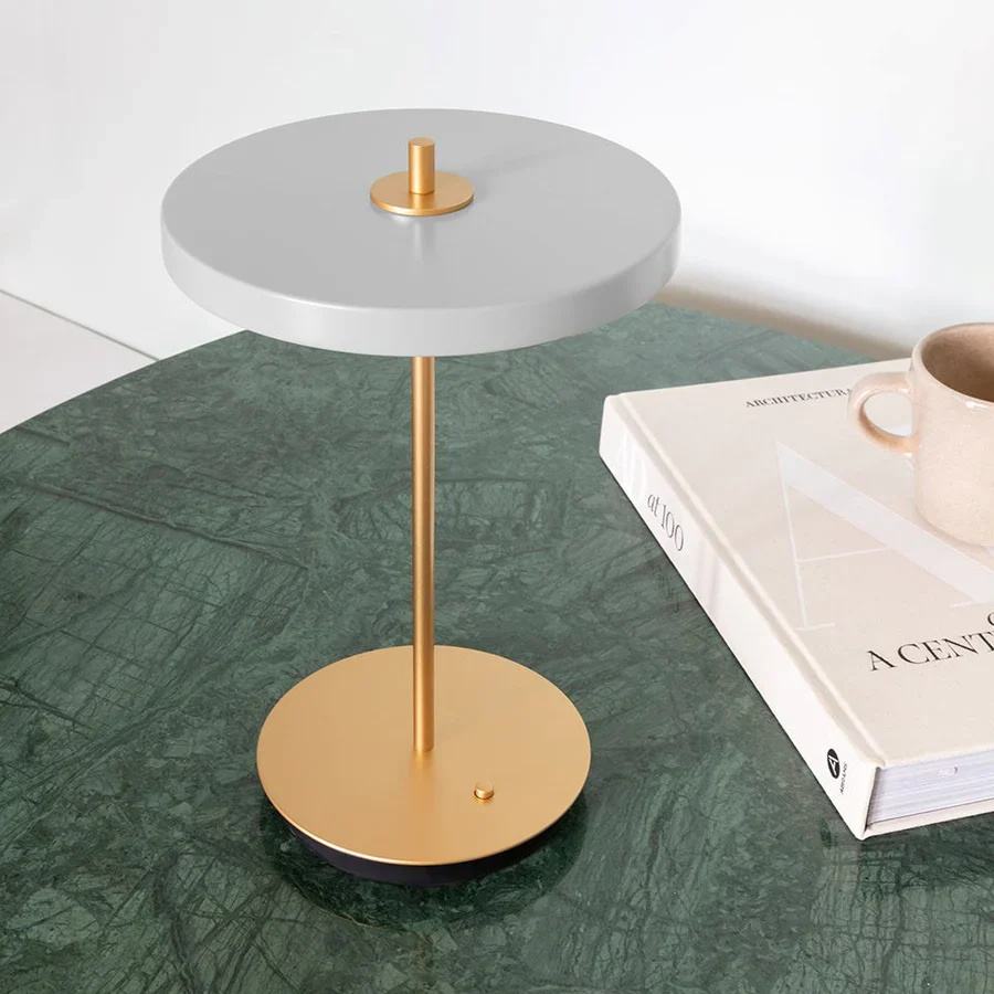Umage Asteria Move Portable Table Lamp In Nuance Mist And Brass - Image 4