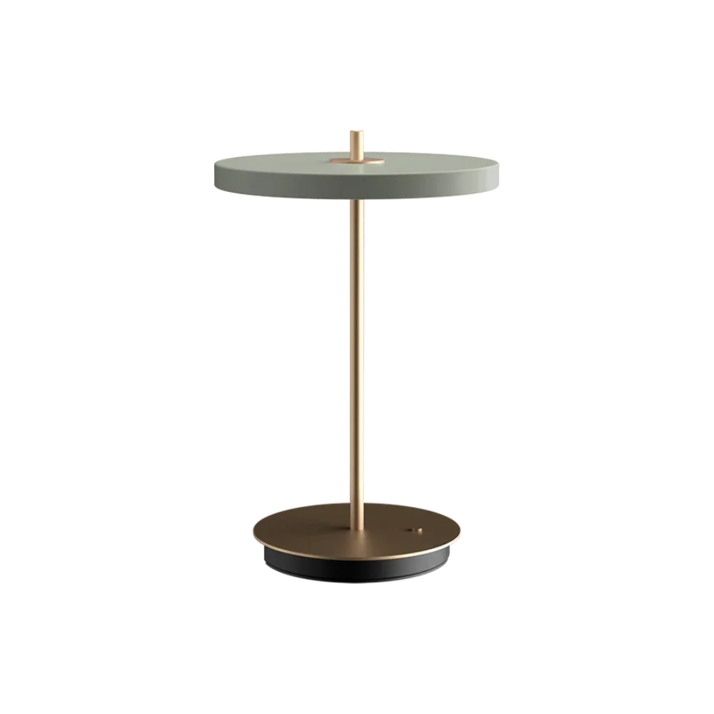 Umage Asteria Move Portable Table Lamp In Nuance Olive And Brass