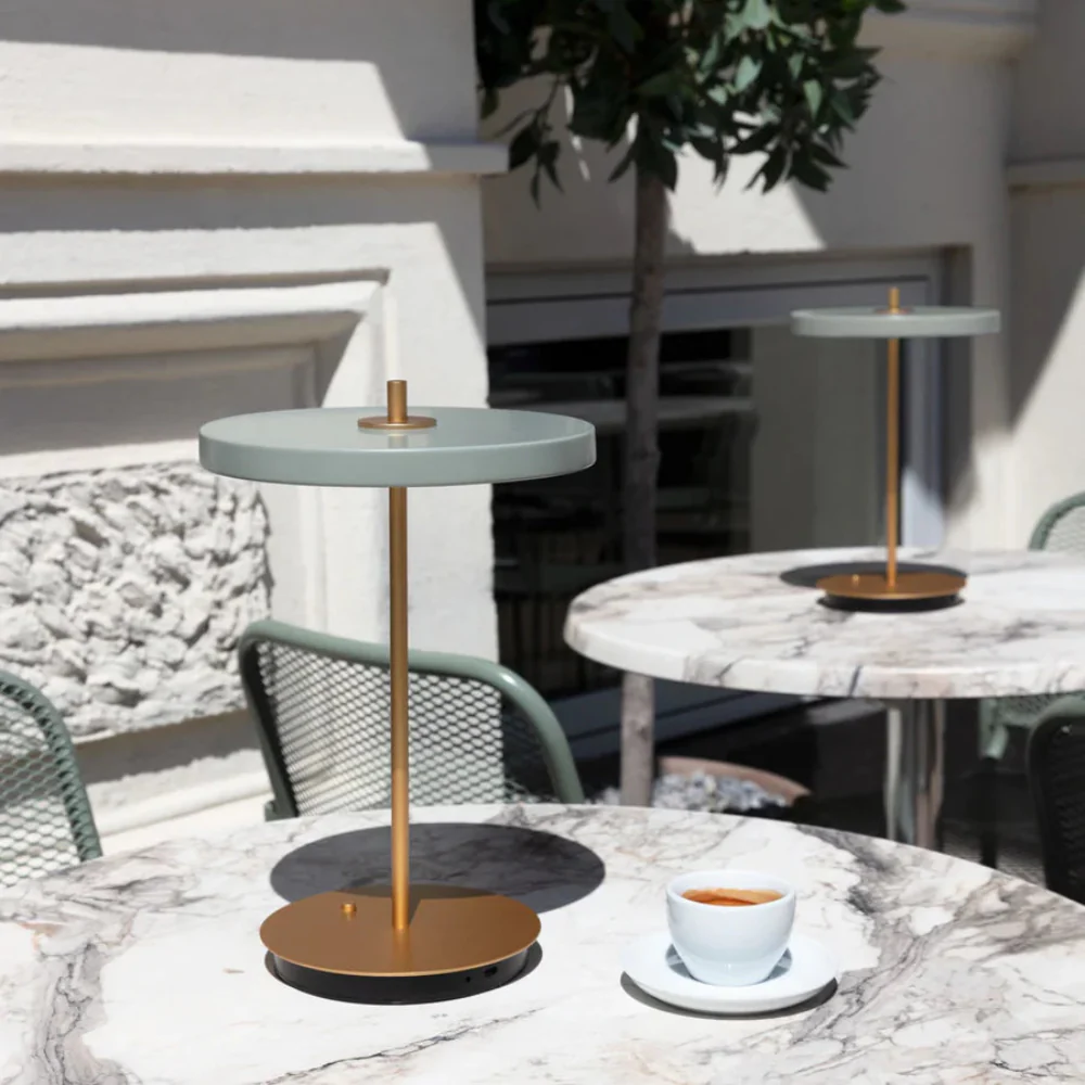 Umage Asteria Move Portable Table Lamp In Nuance Olive And Brass - Image 5