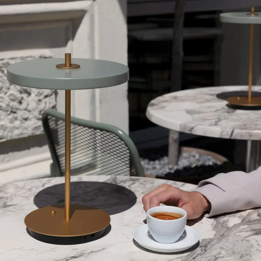 Umage Asteria Move Portable Table Lamp In Nuance Olive And Brass - Image 7