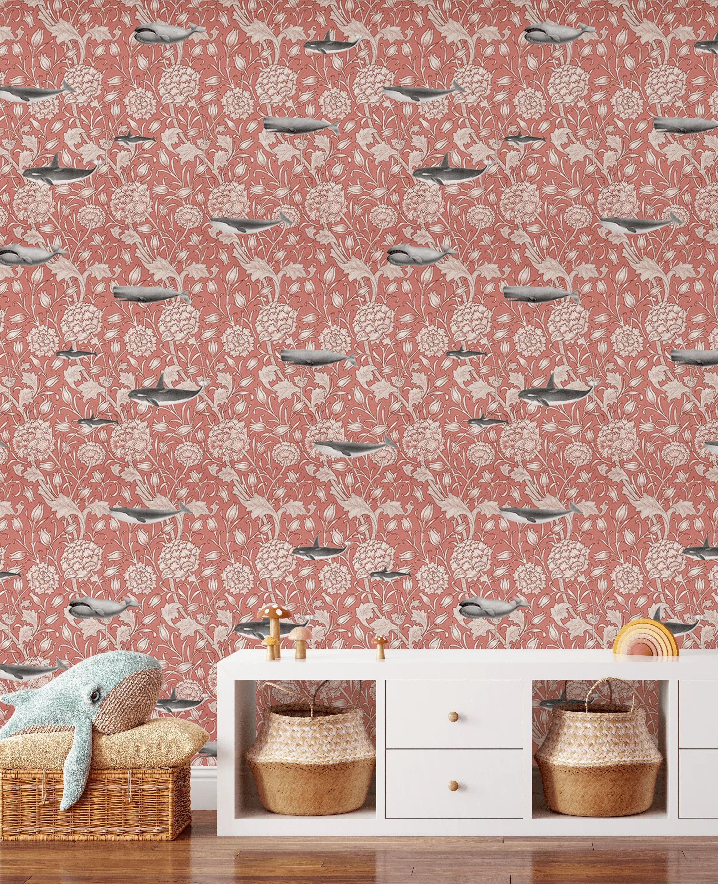 Creative Lab Amsterdam Whaliam Morris Coral Wallpaper Mural - Image 5