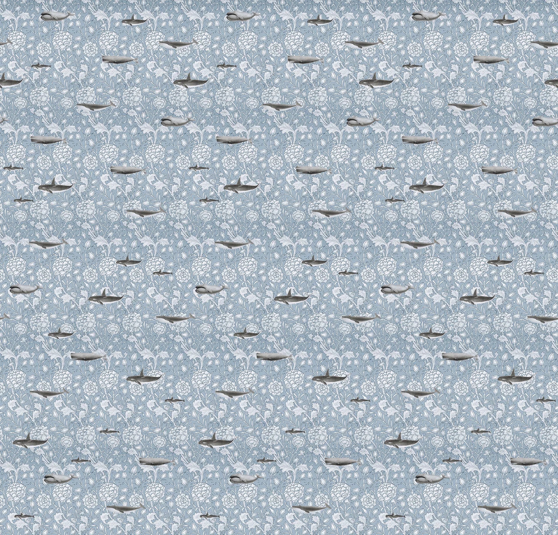 Creative Lab Amsterdam Whaliam Morris Blue Wallpaper Mural - Image 2