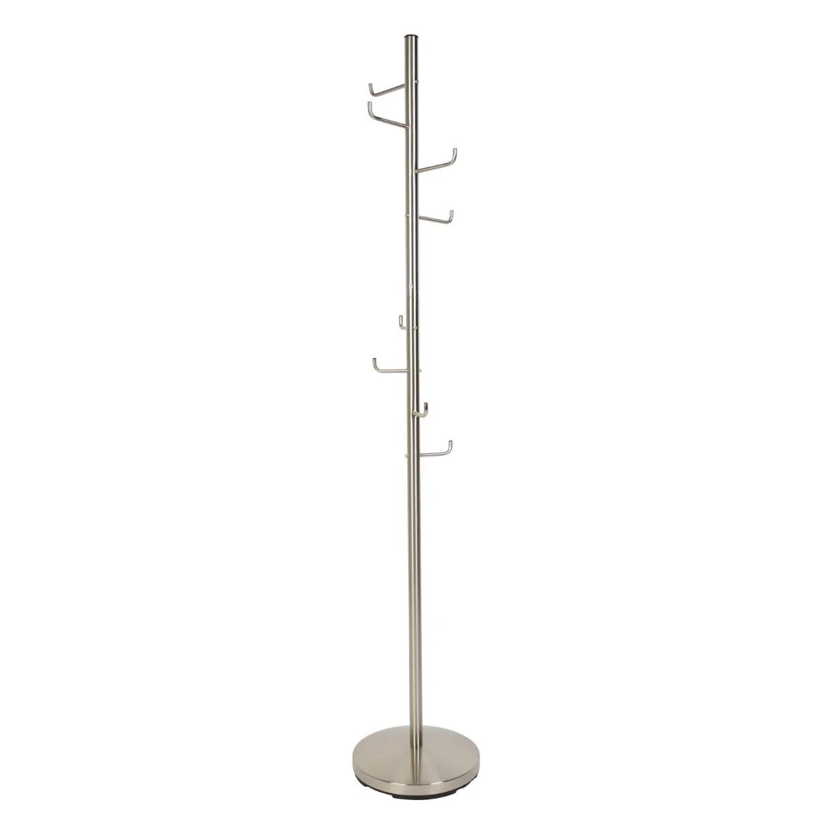 White Label Living Coat Rack Hooked Satin Nickel