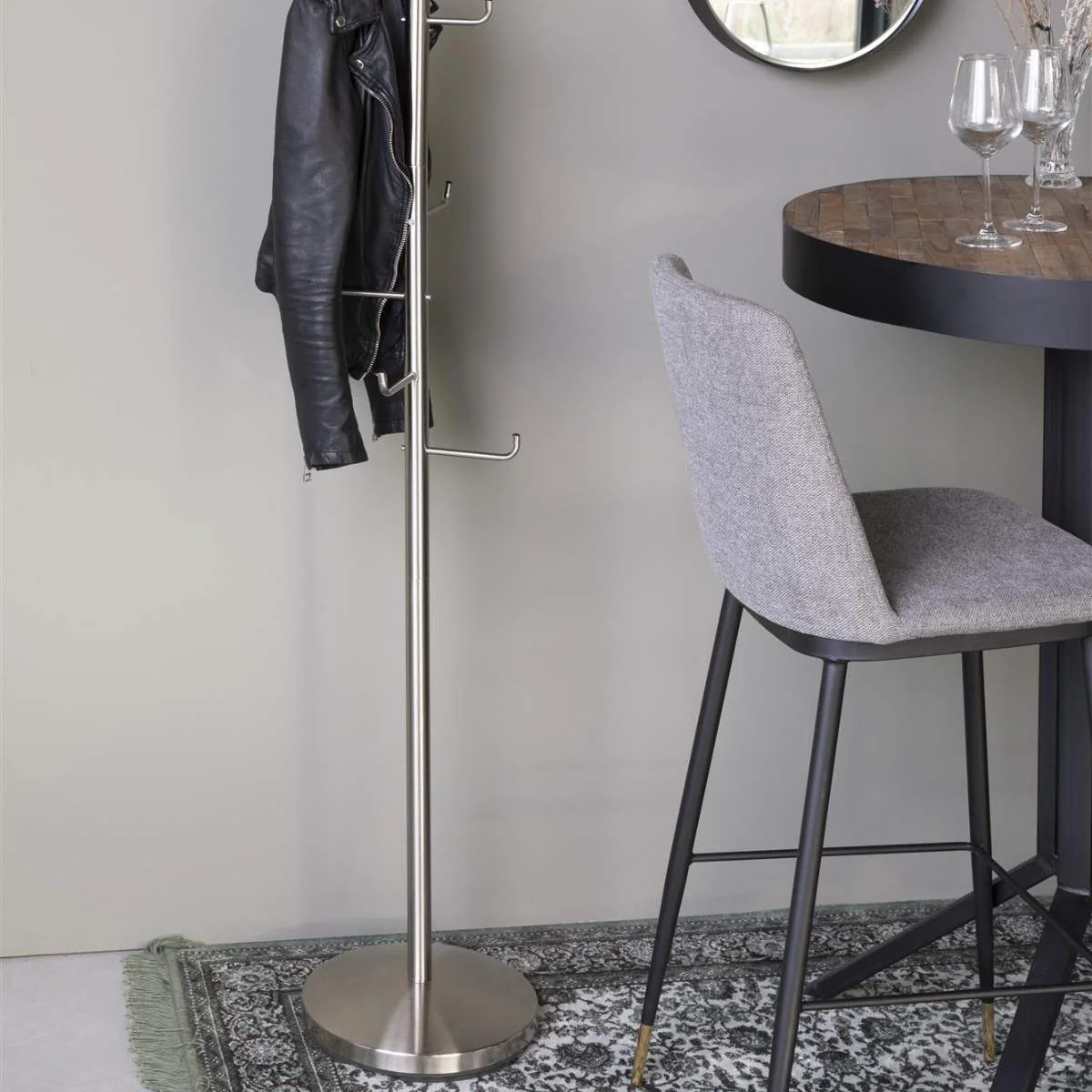 White Label Living Coat Rack Hooked Satin Nickel - Image 6