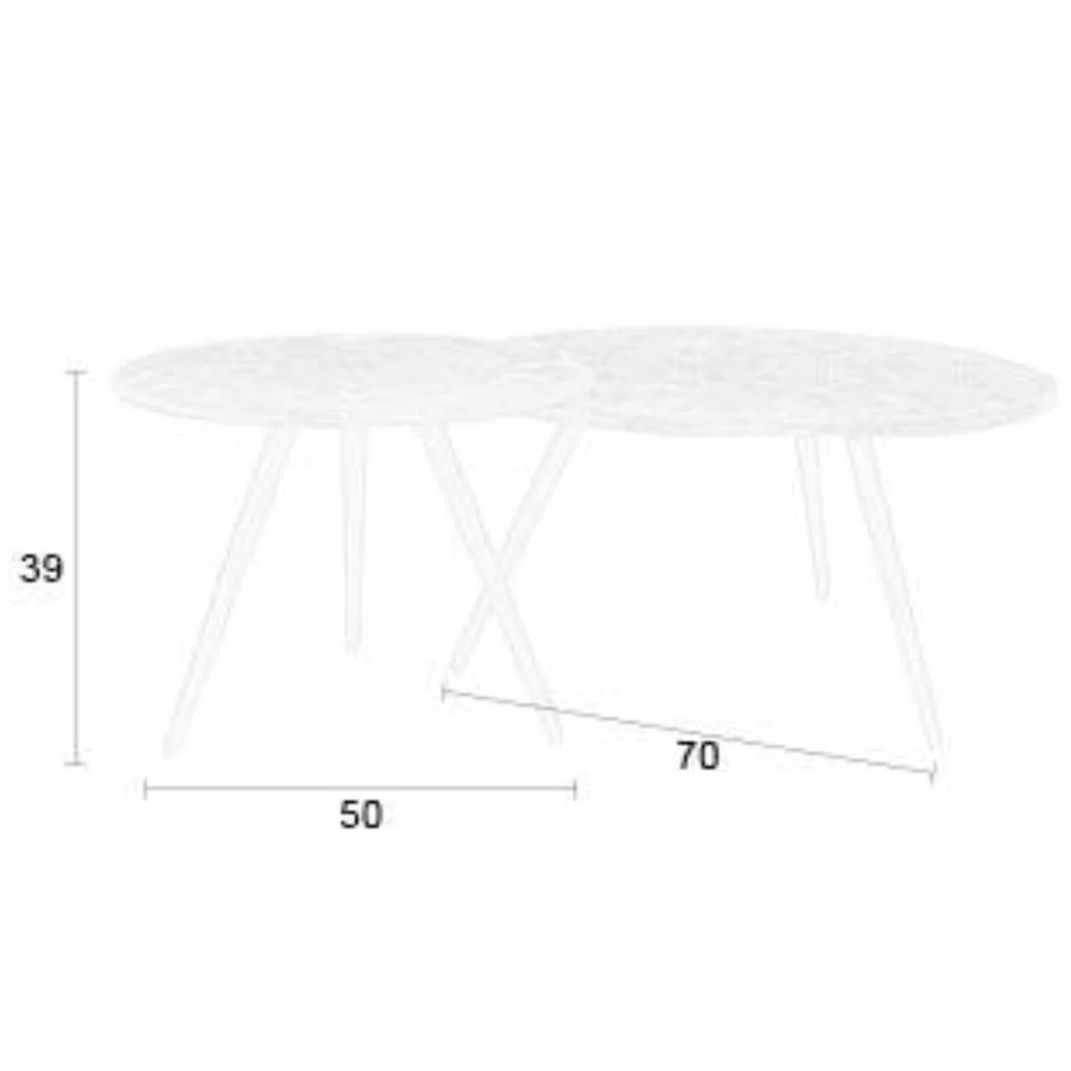 White Label Living Coffee + side table Webster set of 2 - Image 5