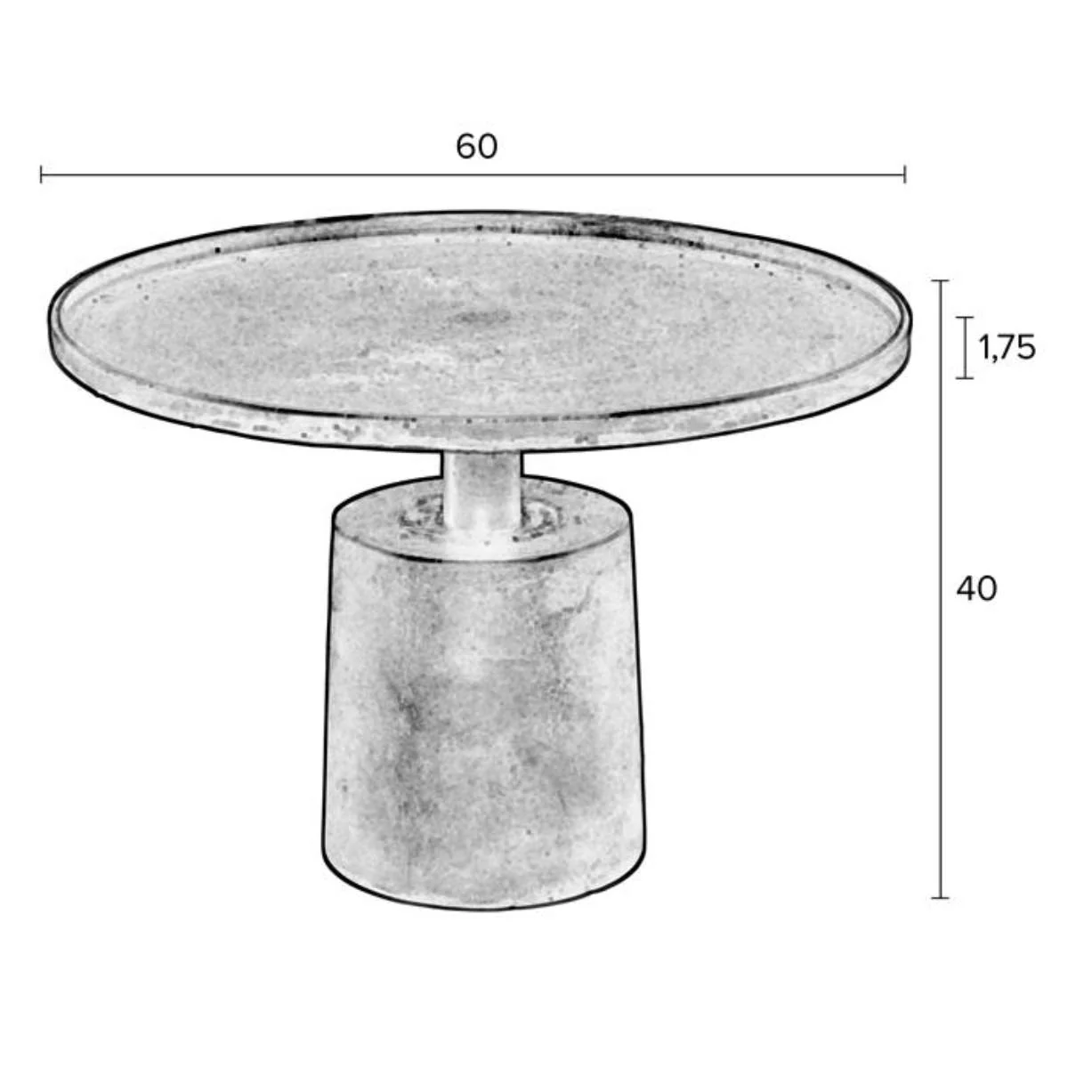 White Label Living Coffee Table Mason Antique - Image 9