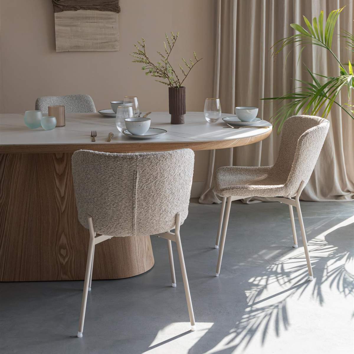 White Label Living Dining Table Almira Oval 180 - Image 11