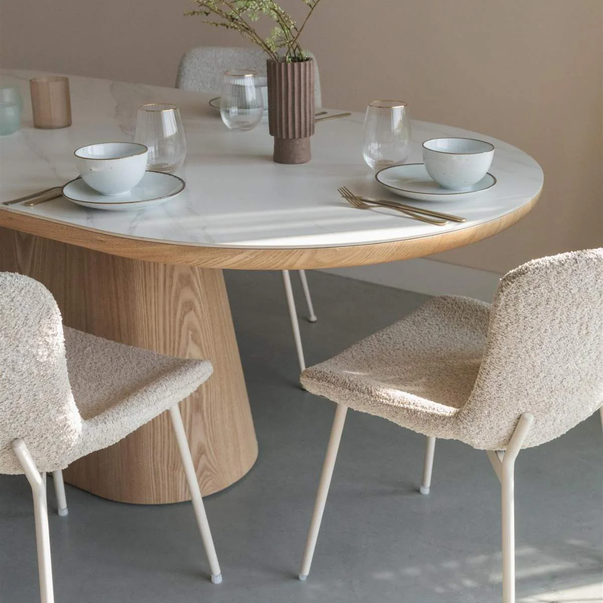 White Label Living Dining Table Almira Oval 180 - Image 12