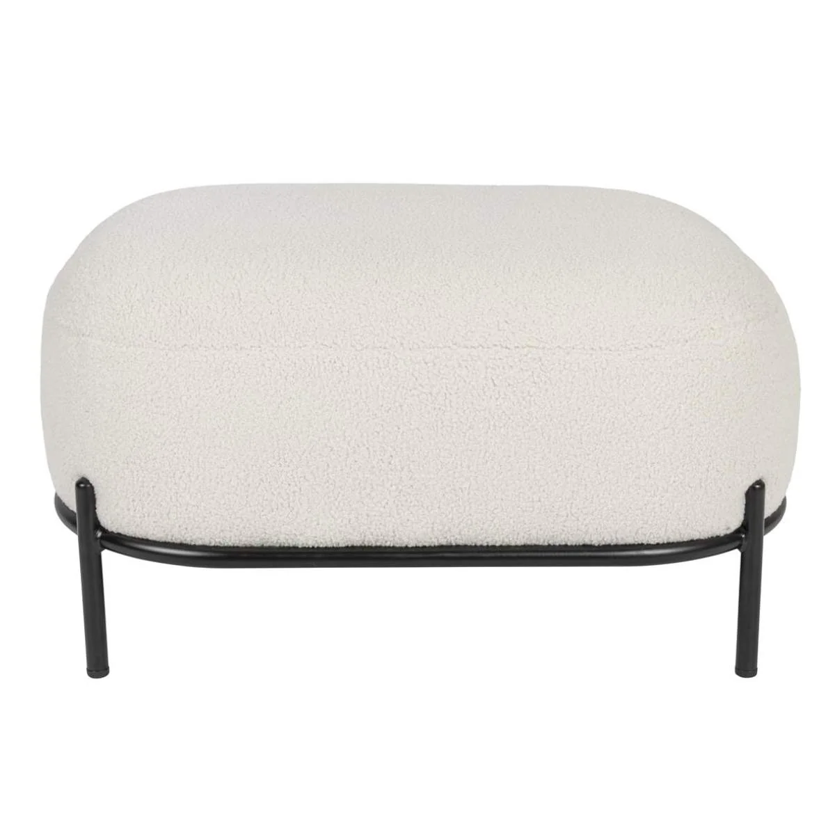 White Label Living Hocker Polly Teddy Ivory
