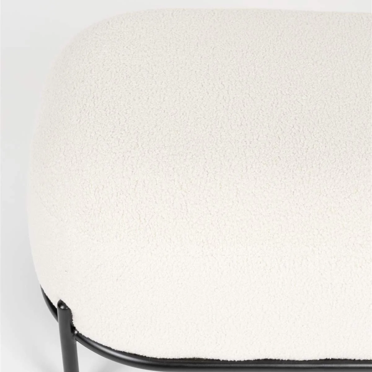 White Label Living Hocker Polly Teddy Ivory - Image 3