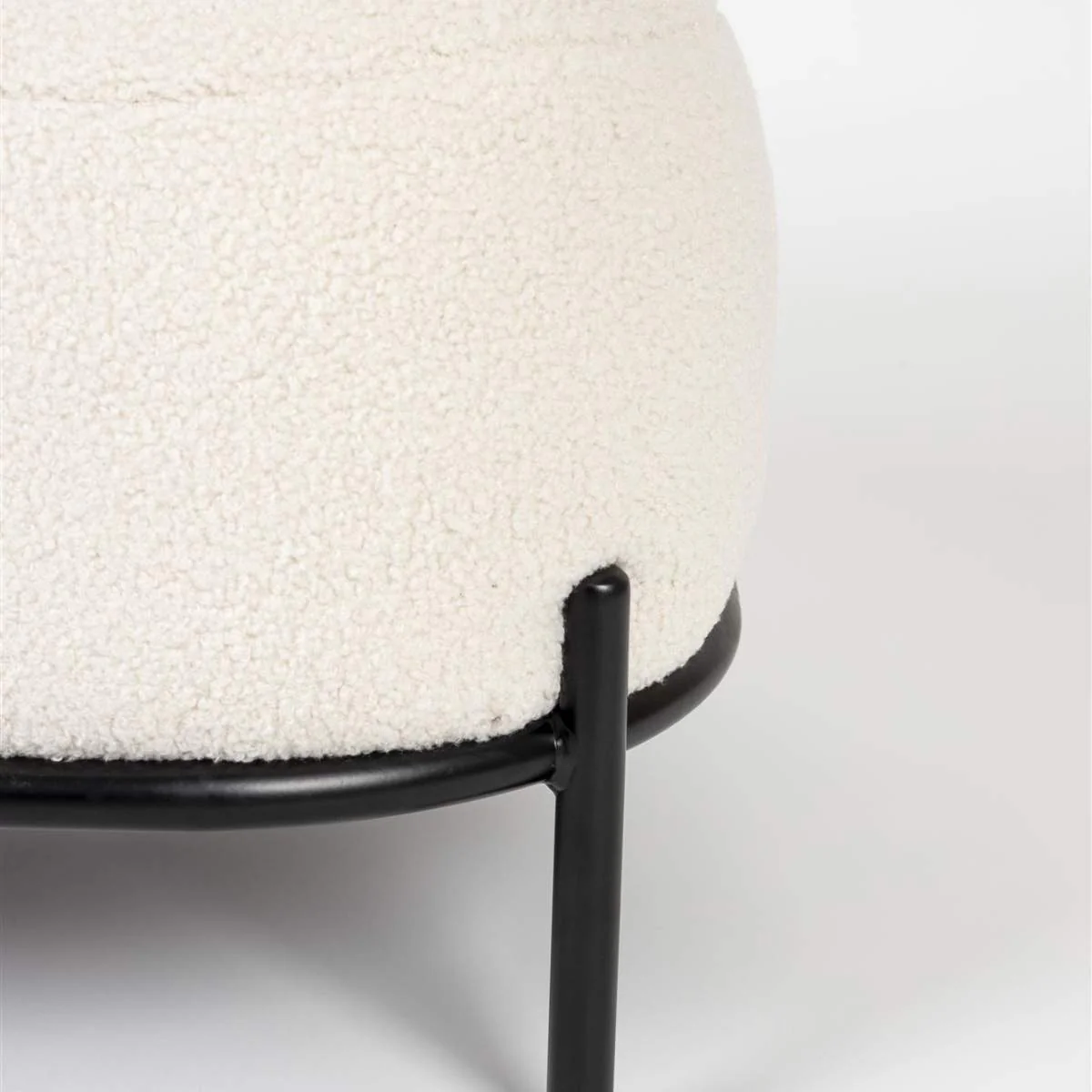 White Label Living Hocker Polly Teddy Ivory - Image 4