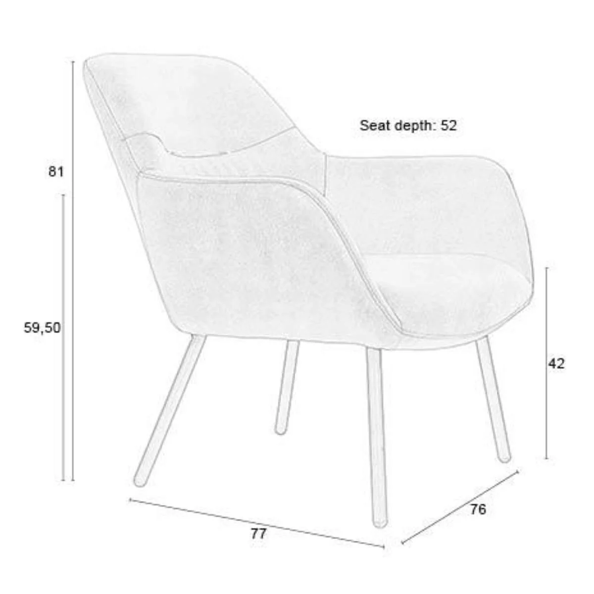 White Label Living Lounge Chair Dude - Image 17