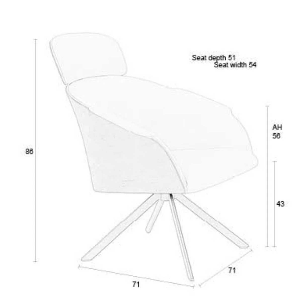 White Label Living Lounge Chair Frie - Image 13