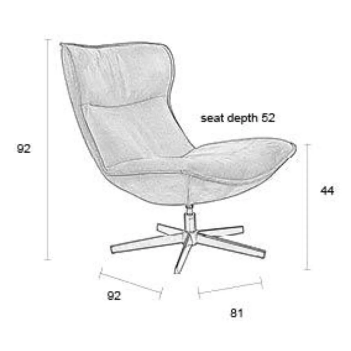 White Label Living Lounge Chair John - Image 17