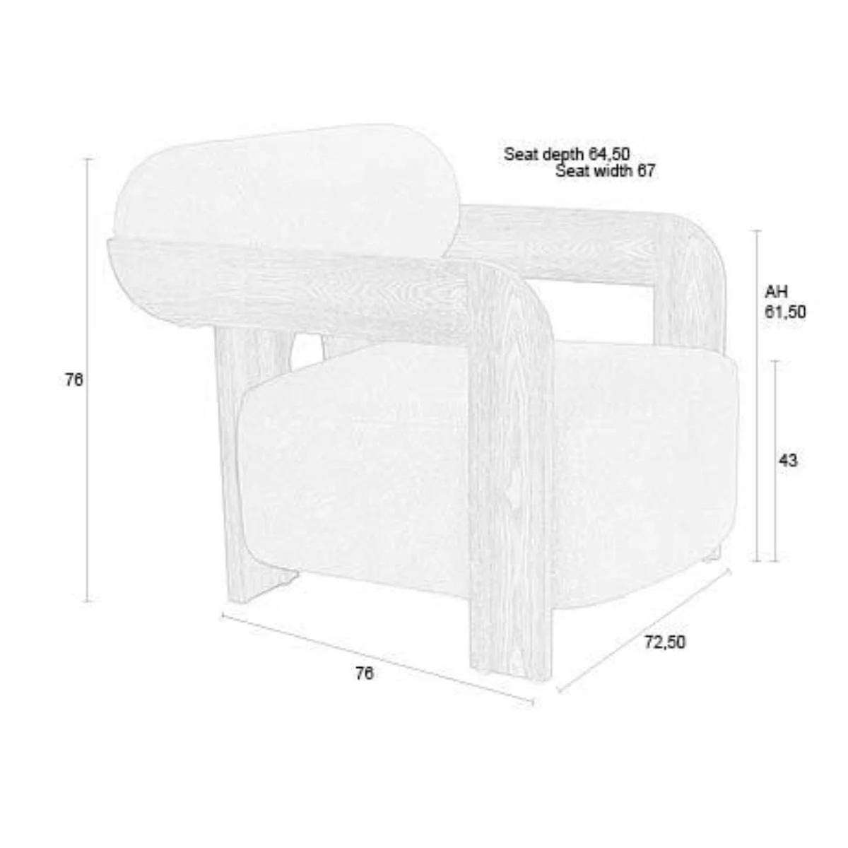 White Label Living Lounge Chair Oolong - Image 23