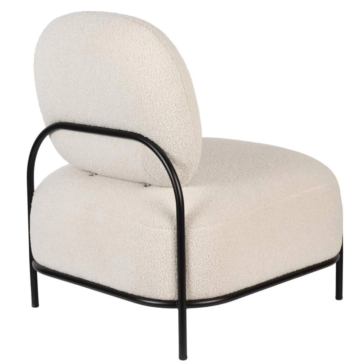 White Label Living Lounge Chair Polly Teddy Ivory - Image 4