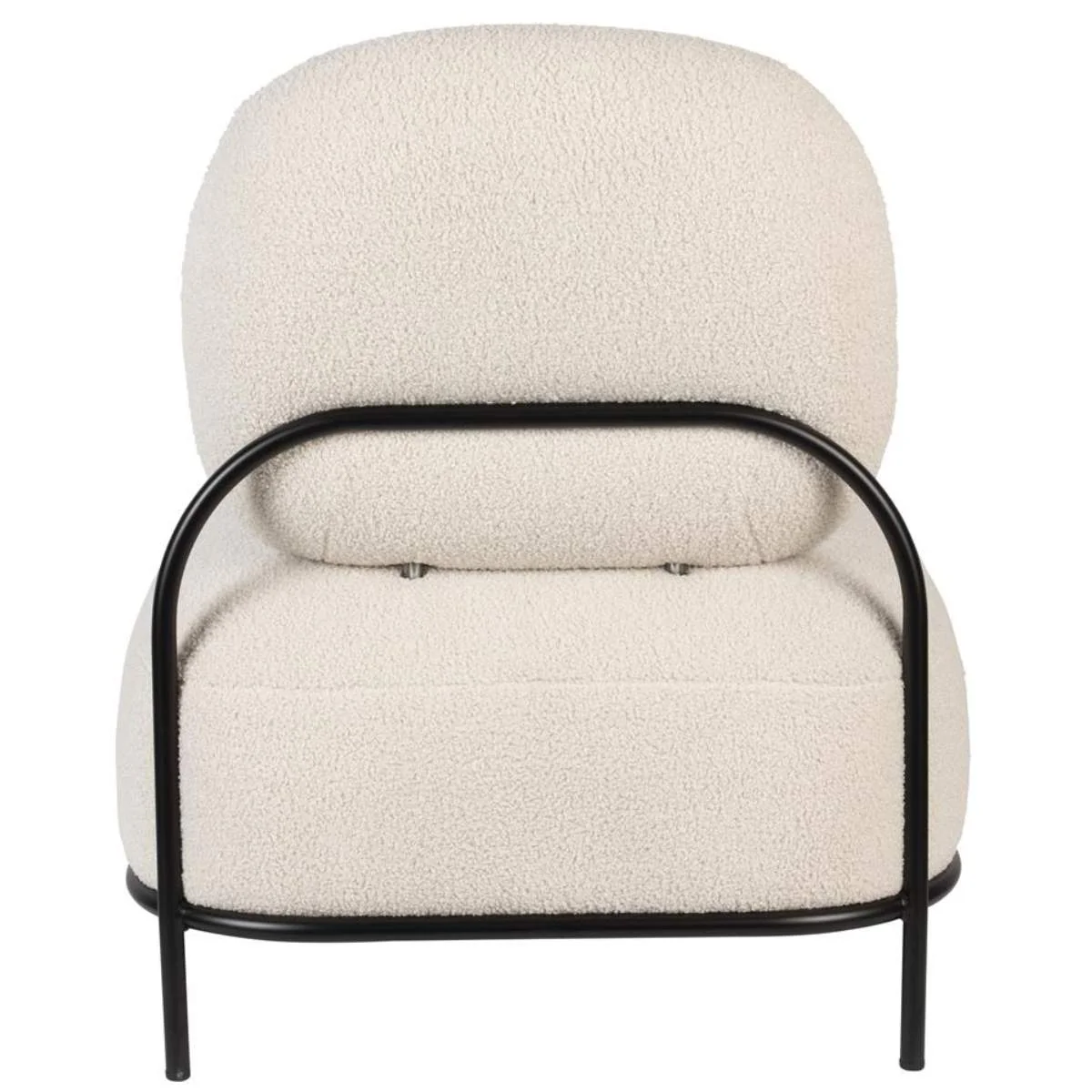 White Label Living Lounge Chair Polly Teddy Ivory - Image 5
