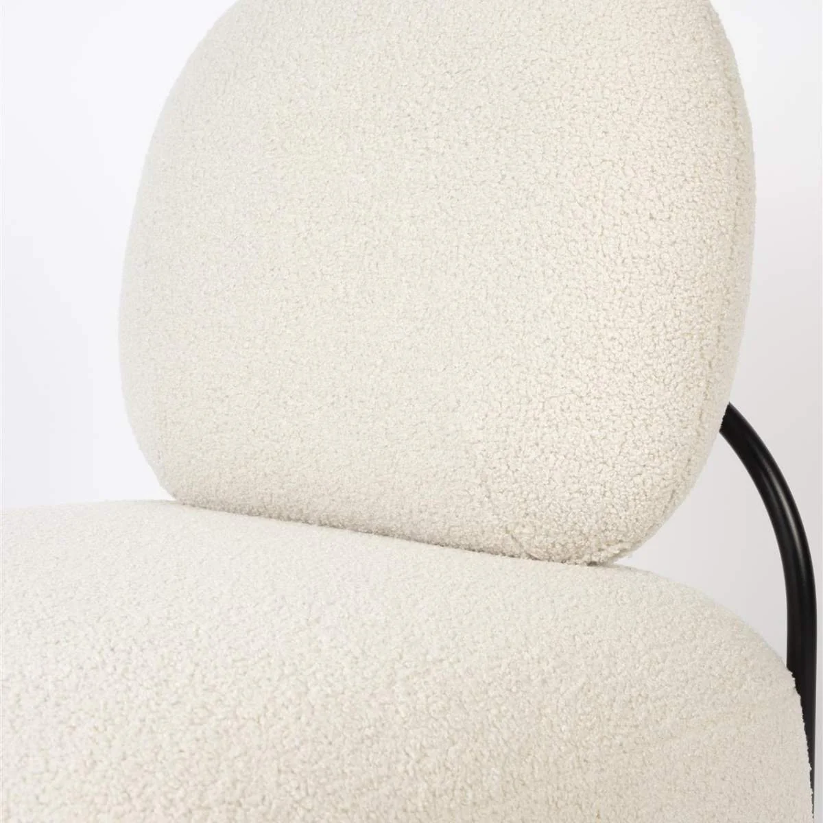 White Label Living Lounge Chair Polly Teddy Ivory - Image 6
