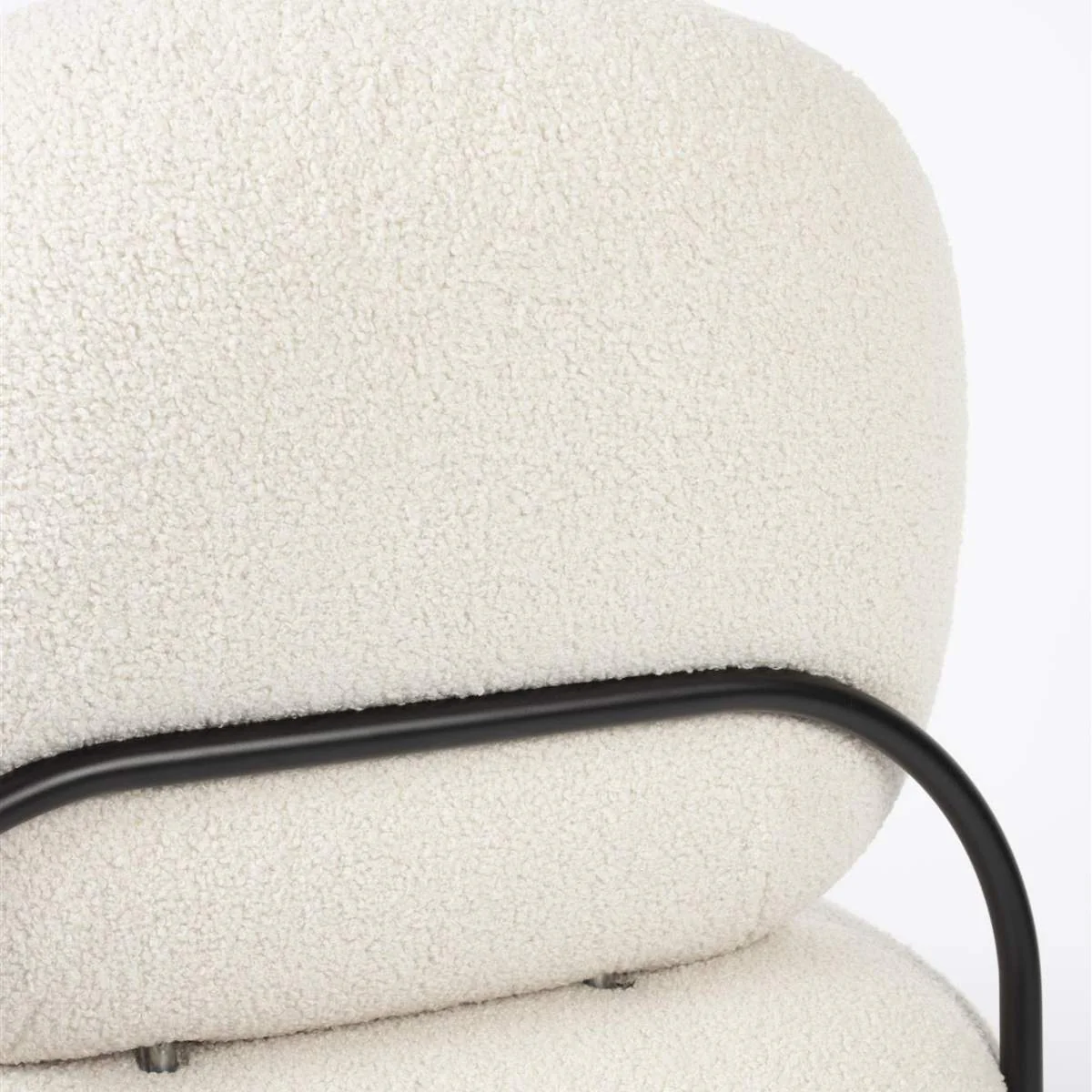 White Label Living Lounge Chair Polly Teddy Ivory - Image 7