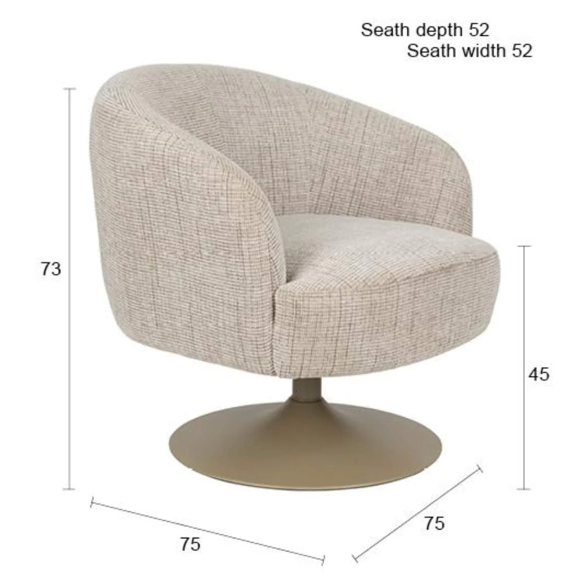 White Label Living Lounge Chair Renate - Image 11