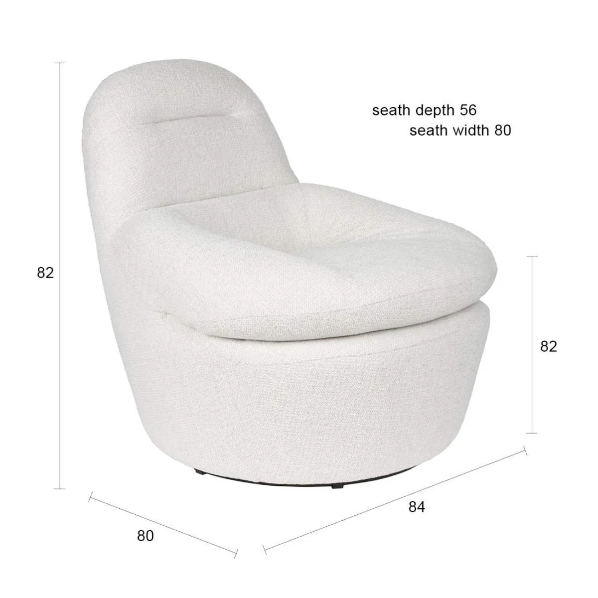 White Label Living Lounge Chair Velvoro - Image 11