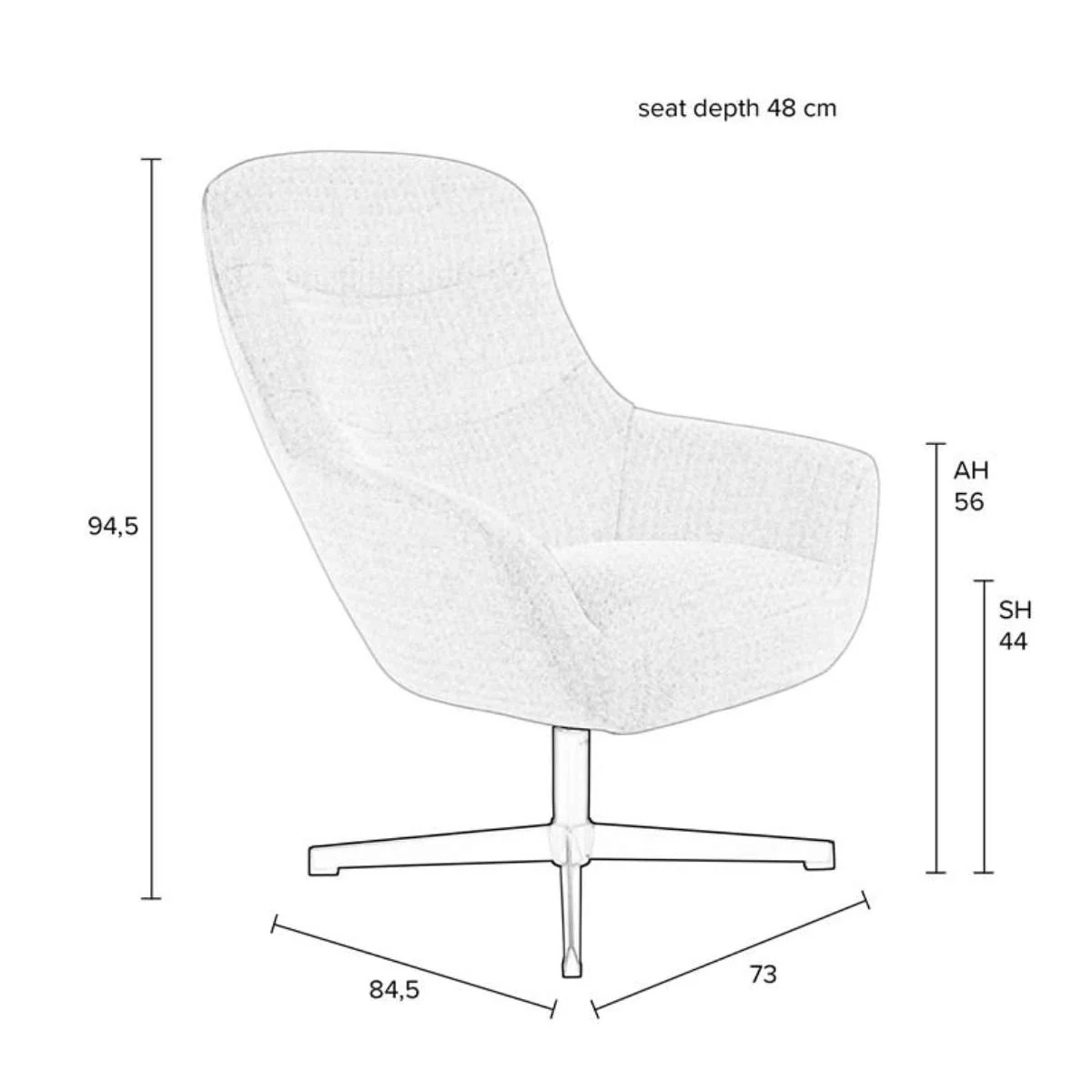 White Label Living Lounge Chair Yuki - Image 20