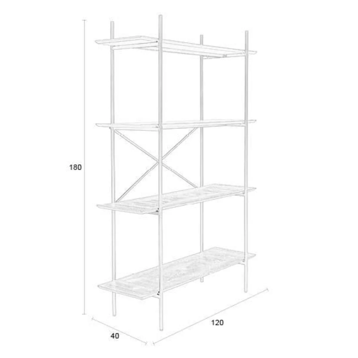White Label Living Shelf Cabinet Marcio - Image 13