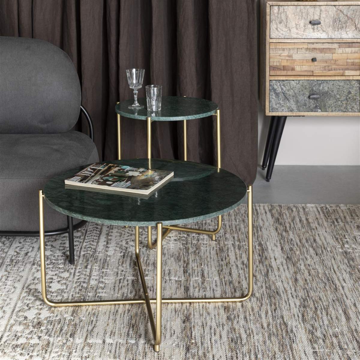 White Label Living Side Table Timpa Marble - Image 12