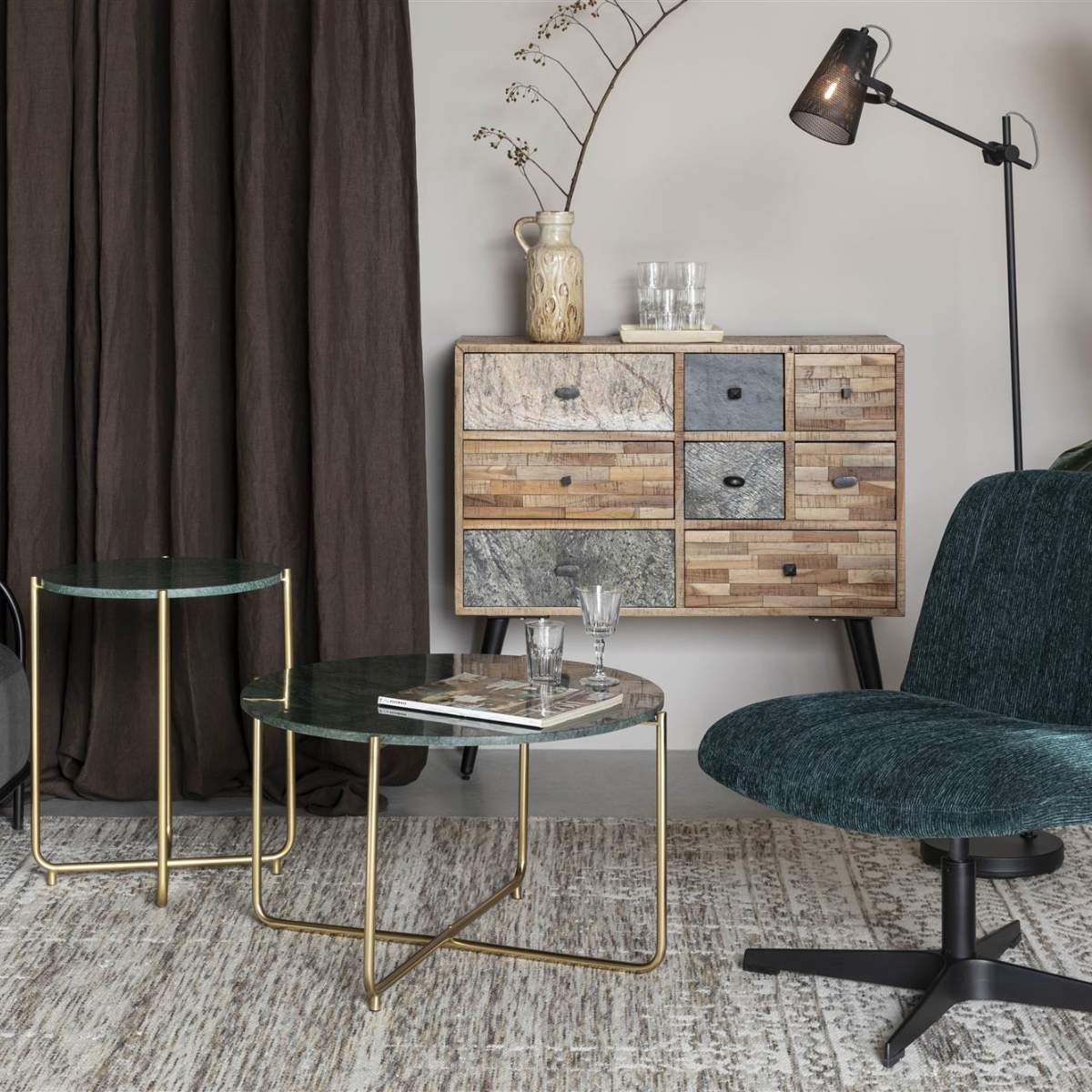White Label Living Side Table Timpa Marble - Image 13