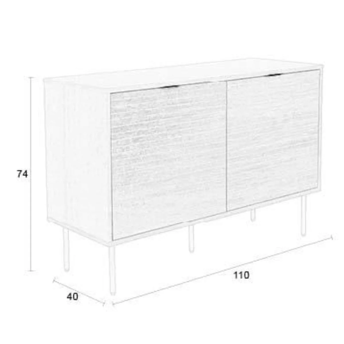 White Label Living Sideboard Stripes - Image 16