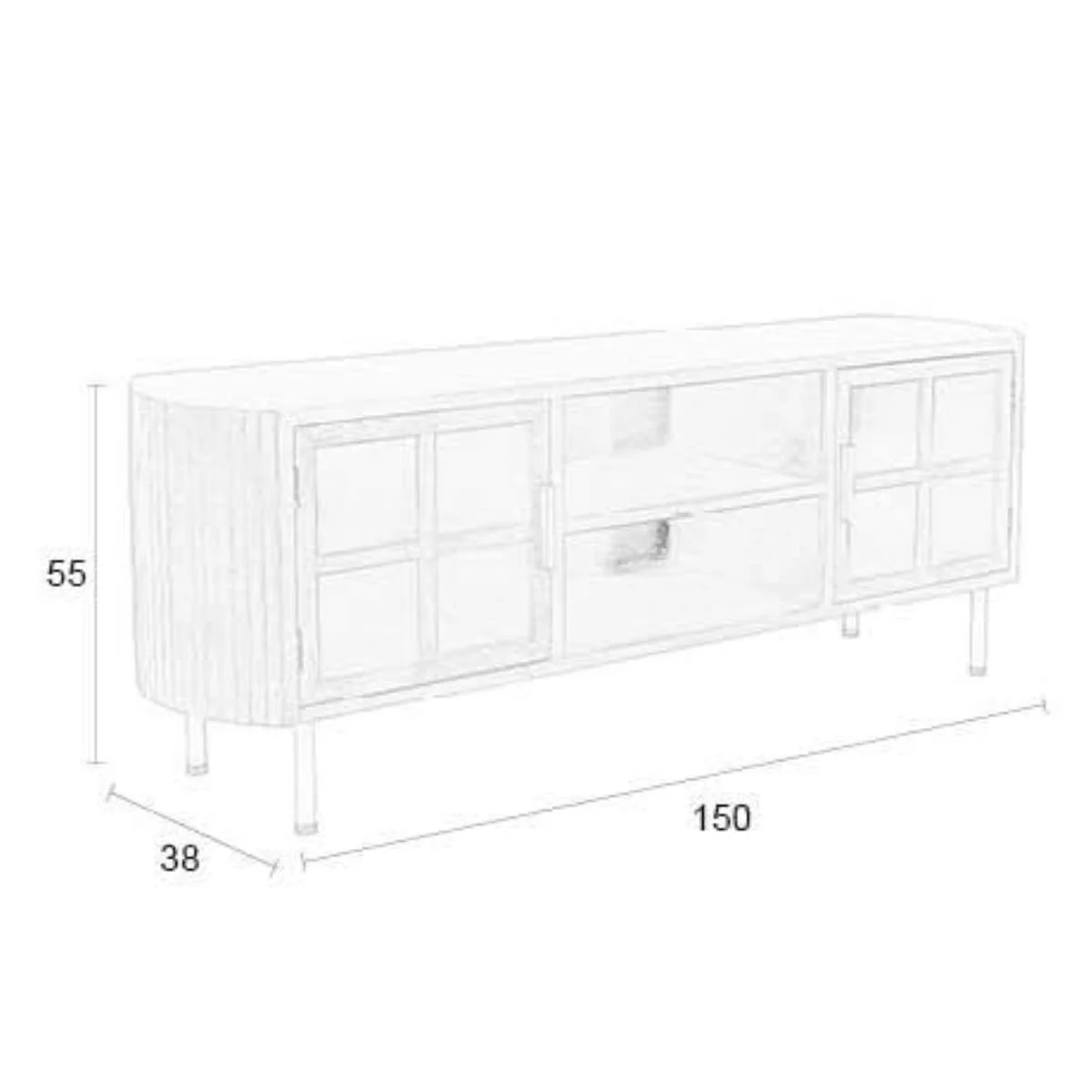 White Label Living Sideboard Yaz Low - Image 8