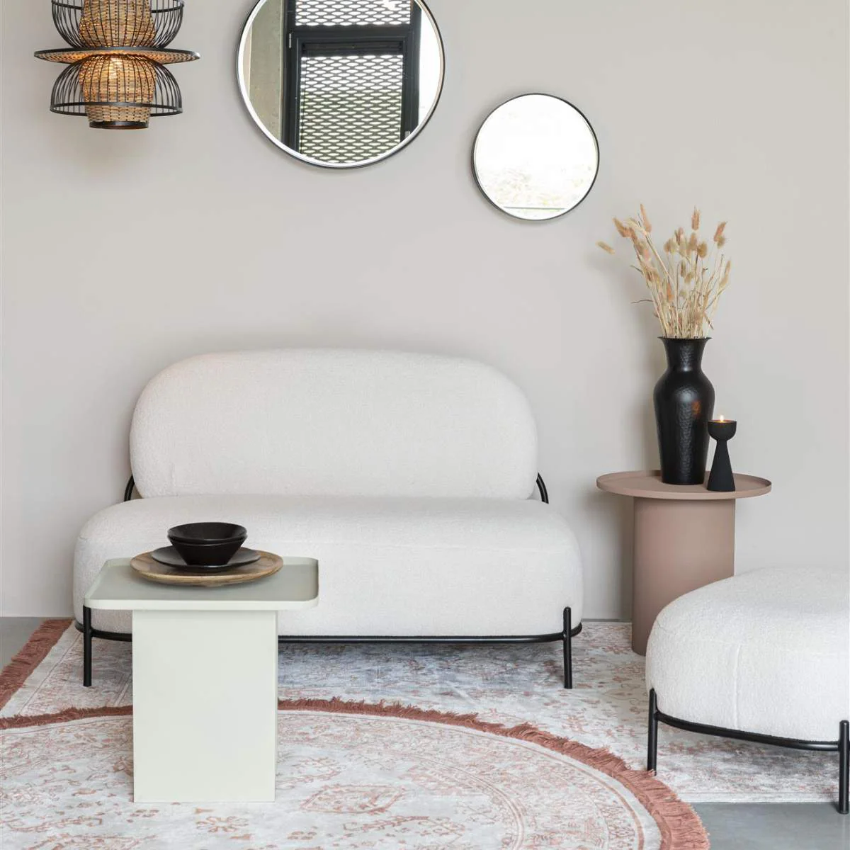 White Label Living Sofa Polly Teddy Ivory - Image 7