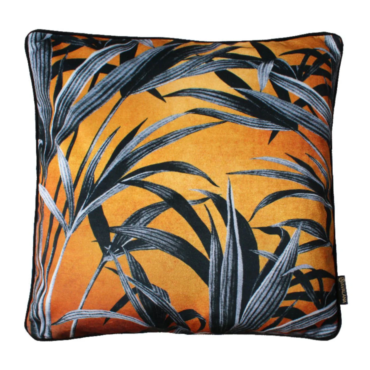 Avalana Wild Grasses Gold Piped Velvet Cushion