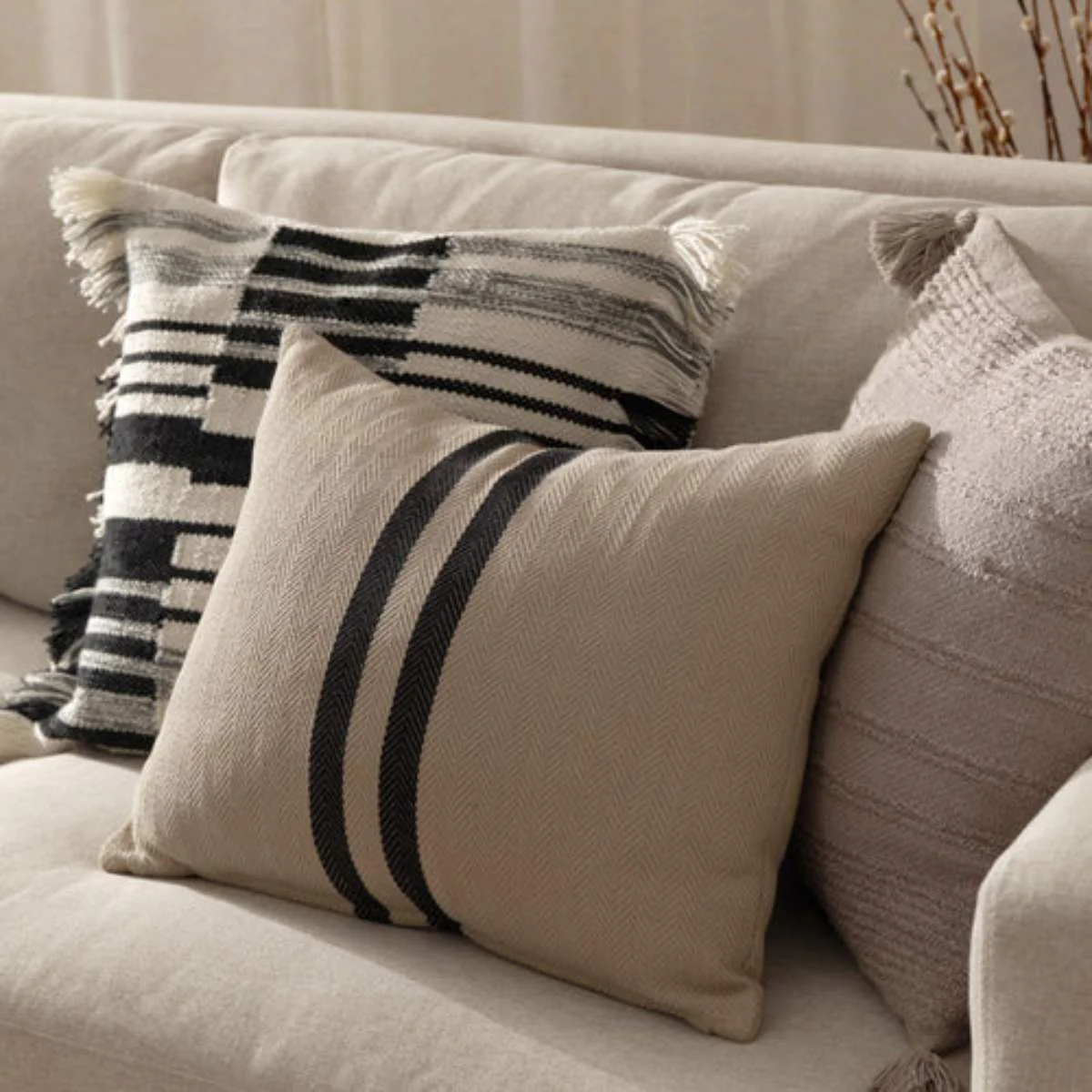 Yard Living Benton Cotton Cushion Natural - Image 5