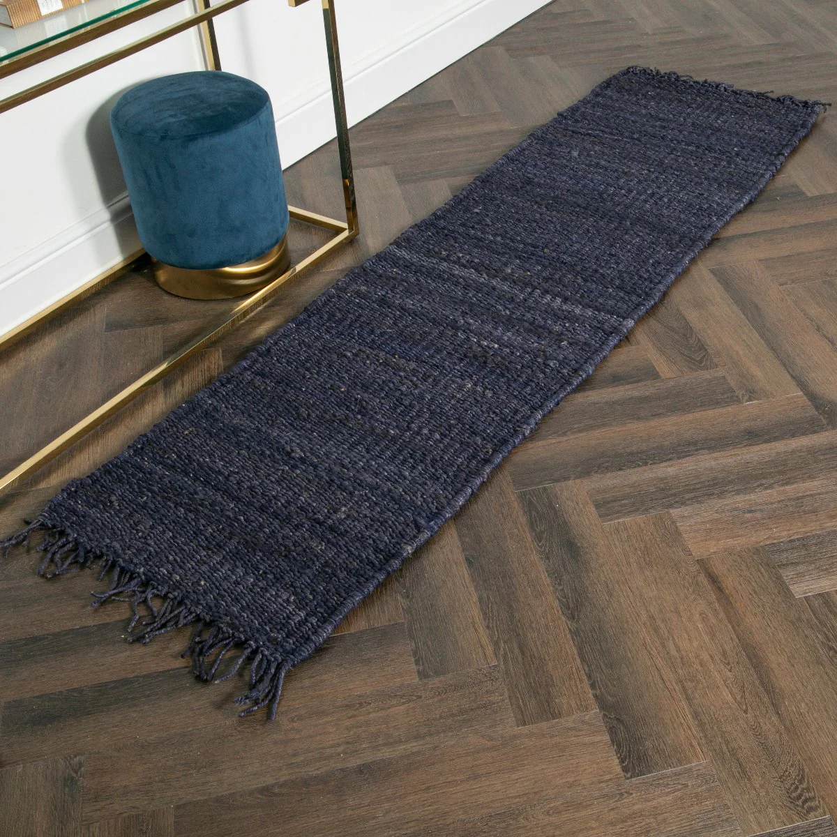 Native Home Zig Zag Jute Rug - Navy - Image 2
