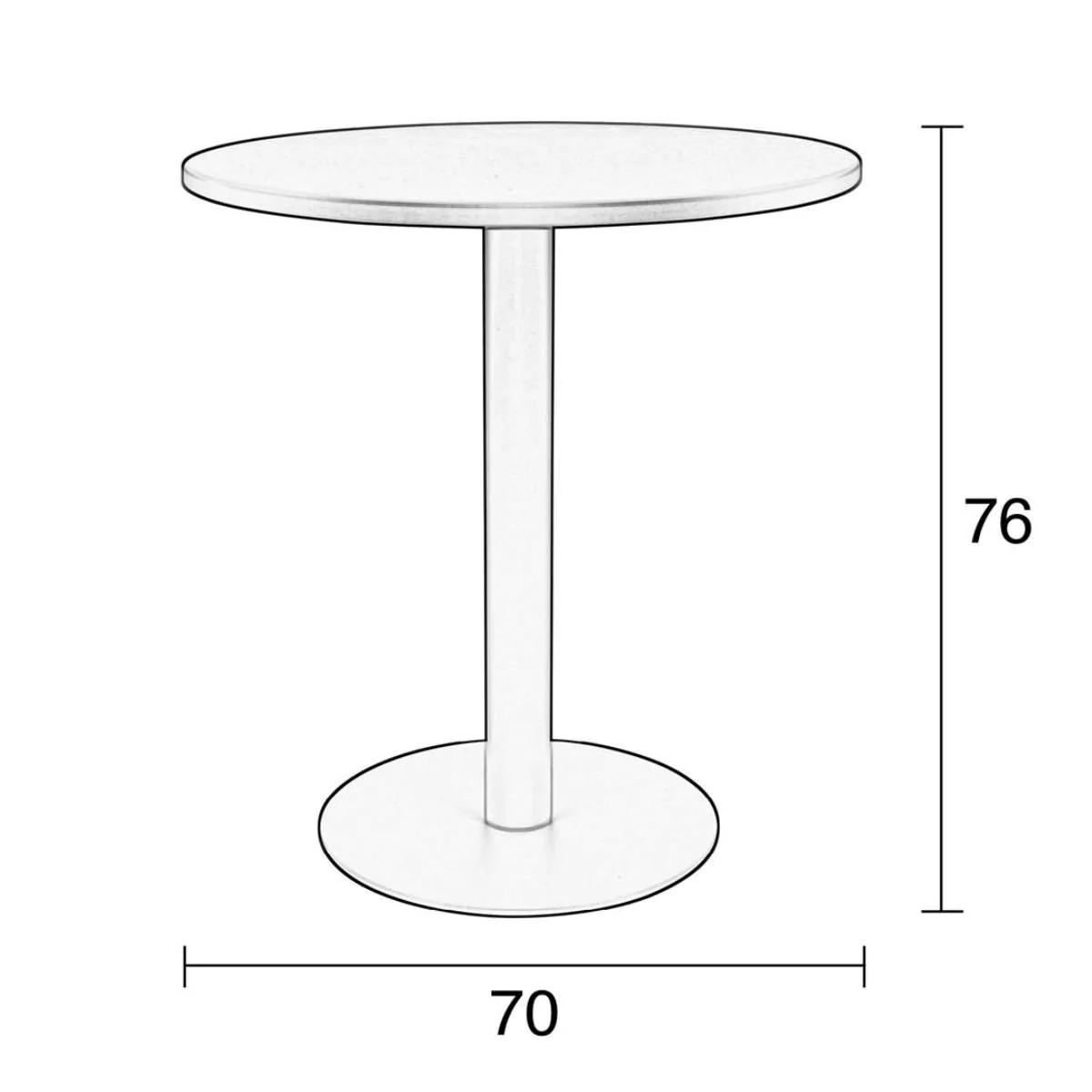 Zuiver Bistro Table Metsu - Image 9