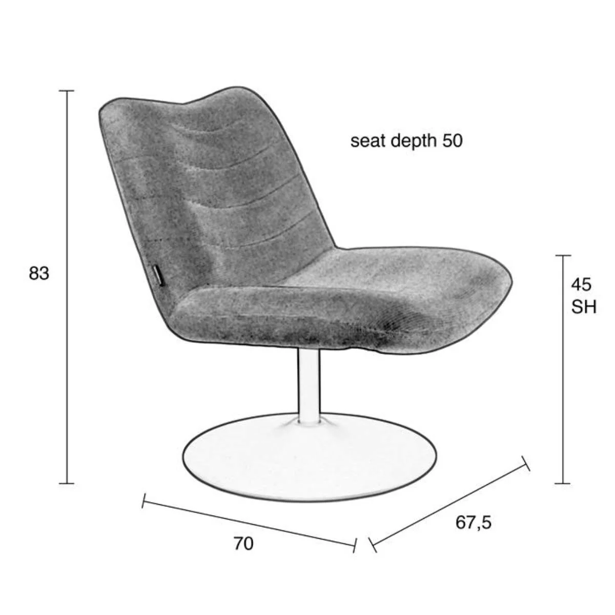 Zuiver Lounge Chair Bubba - Image 31