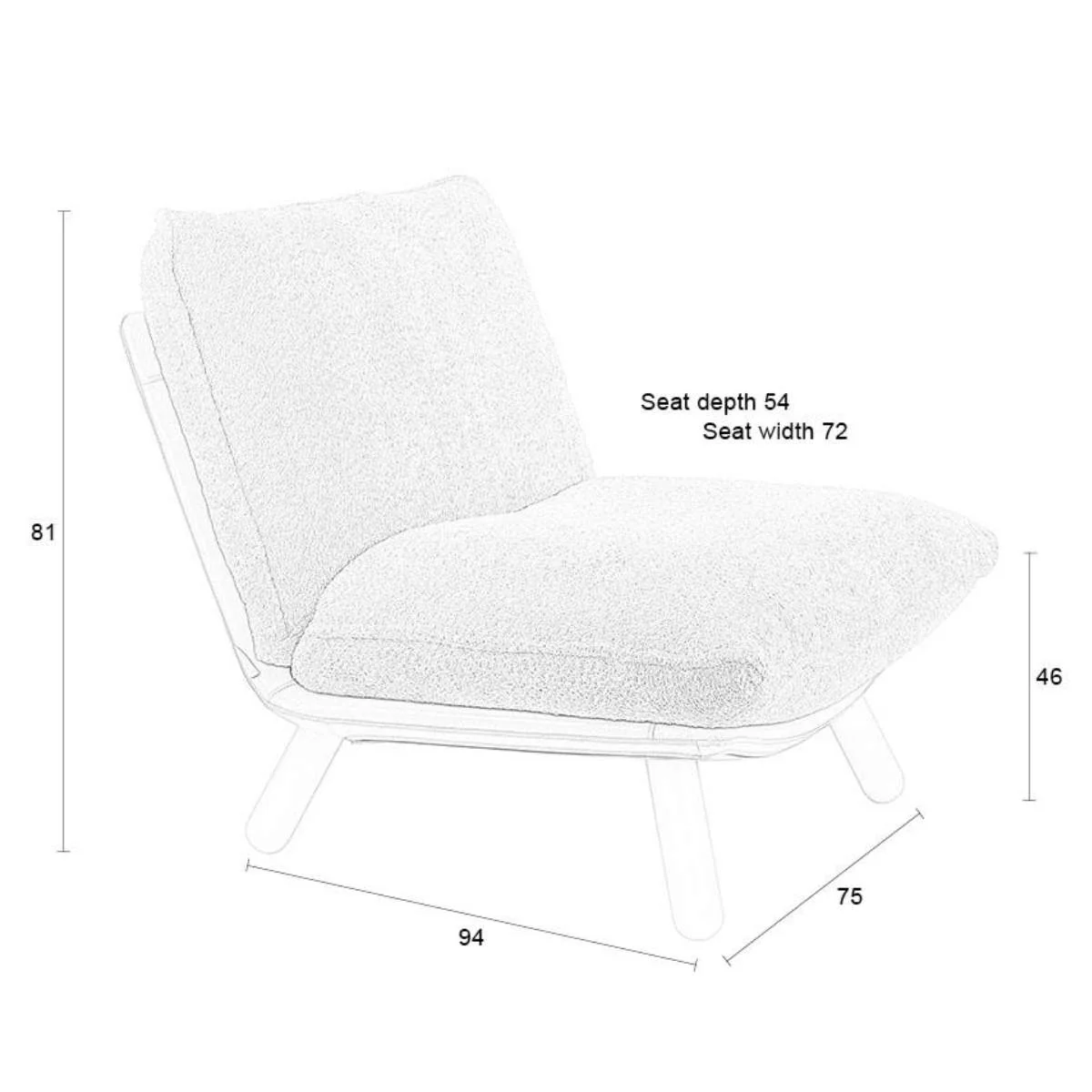 Zuiver Lounge Chair Lazy Sack Soft Beige - Image 12